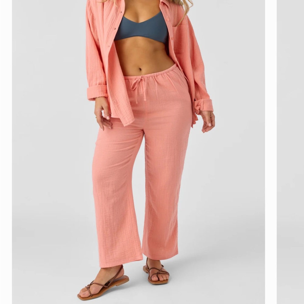 Oneill Brenda crinkle double gauze beach pants NWT